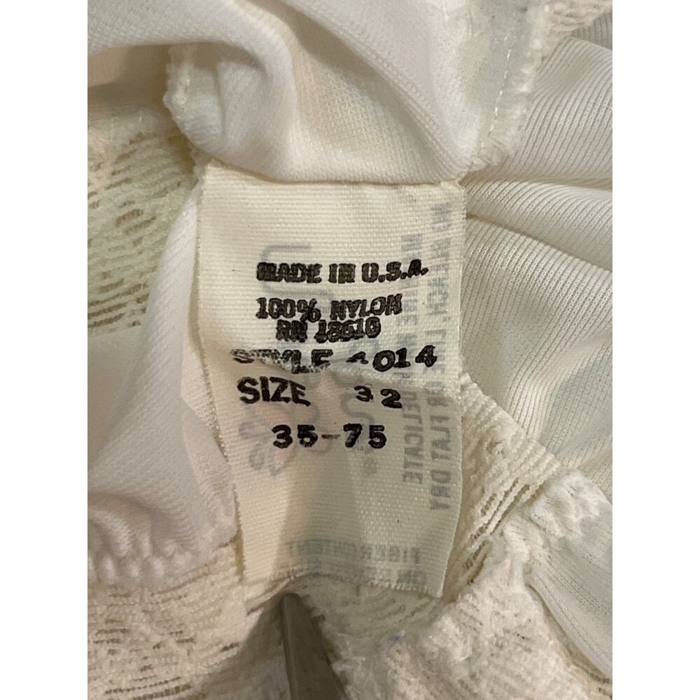 Vintage Mary Jane Full Slip Cream Nylon Lingerie 32 Used - Picture 8 of 10